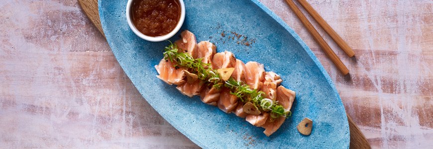 сьомга риба Kikkoman Ponzu