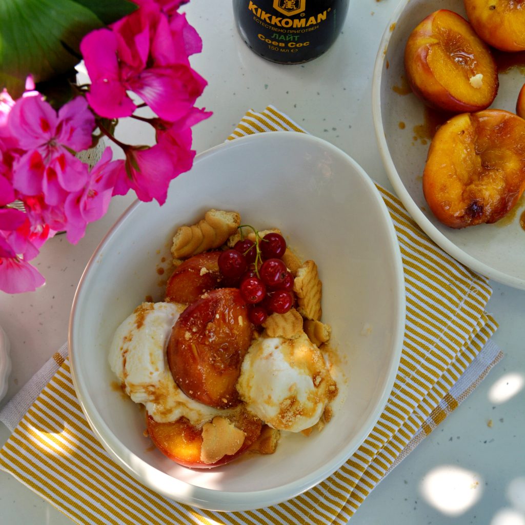 карамелизирани праскови Kikkoman LIGHT